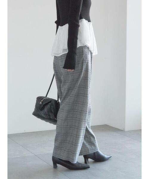 Te chichi（テチチ）の「【宮本茉由着用】グレンチェックスラックス（その他パンツ・レディース・チャコールグレー/ブラック・F）」の9枚目の写真