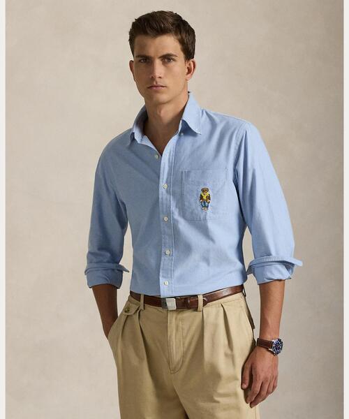 POLO RALPH LAUREN(ポロ ラルフ ローレン)の「クラシック フィット Polo ベア オックスフォード シャツ(シャツ/ブラウス・メンズ・ブルー・L/S/M)」の5枚目の写真