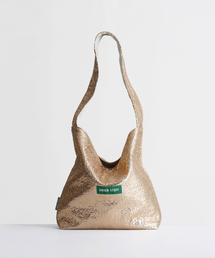 GREEN STUFF（グリーンスタッフ）の「seem full bag 62 - glitter texture rose gold（ショルダーバッグ）」