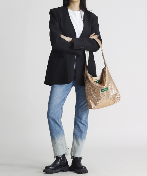 GREEN STUFF（グリーンスタッフ）の「seem full bag 62 - glitter texture rose gold（ショルダーバッグ・レディース・その他・FREE）」の4枚目の写真