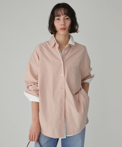 BABYLONE(バビロン)の「コットンローンシャツ(シャツ/ブラウス・レディース・ライム/ピンク/ベージュ/オフホワイト・フリー)」の4枚目の写真