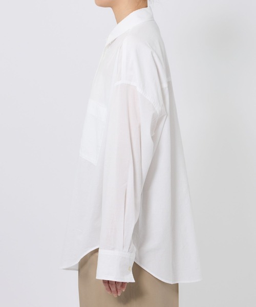 BABYLONE(バビロン)の「コットンローンシャツ(シャツ/ブラウス・レディース・ライム/ピンク/ベージュ/オフホワイト・フリー)」の15枚目の写真