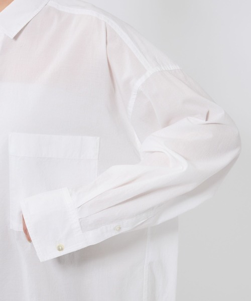 BABYLONE(バビロン)の「コットンローンシャツ(シャツ/ブラウス・レディース・ライム/ピンク/ベージュ/オフホワイト・フリー)」の7枚目の写真