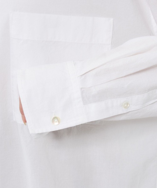 BABYLONE(バビロン)の「コットンローンシャツ(シャツ/ブラウス・レディース・ライム/ピンク/ベージュ/オフホワイト・フリー)」の8枚目の写真