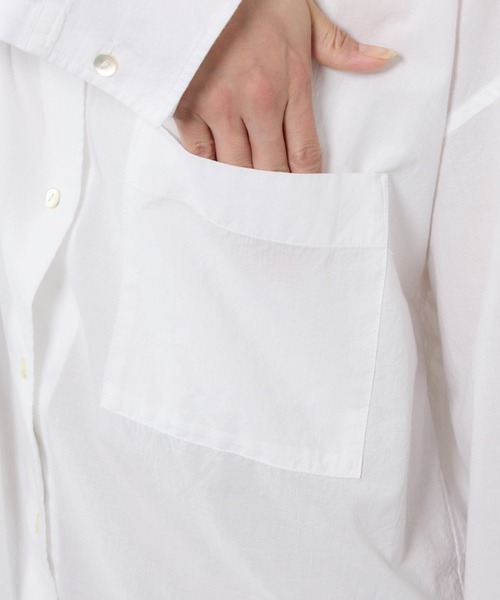 BABYLONE(バビロン)の「コットンローンシャツ(シャツ/ブラウス・レディース・ライム/ピンク/ベージュ/オフホワイト・フリー)」の9枚目の写真