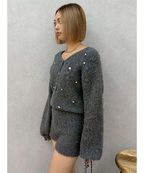 EVRIS（エヴリス）の「bijouシャギーニットロンパース（つなぎ/オールインワン・レディース・ホワイト/ブラック/グレー・FREE）」の19枚目の写真