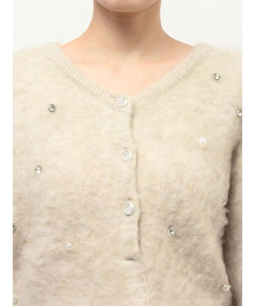 EVRIS（エヴリス）の「bijouシャギーニットロンパース（つなぎ/オールインワン・レディース・ホワイト/ブラック/グレー・FREE）」の6枚目の写真