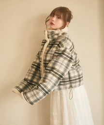 TITTY&CO.（ティティーアンドコー）の「チェック柄ボアライニングダウン（ダウンジャケット/コート）」