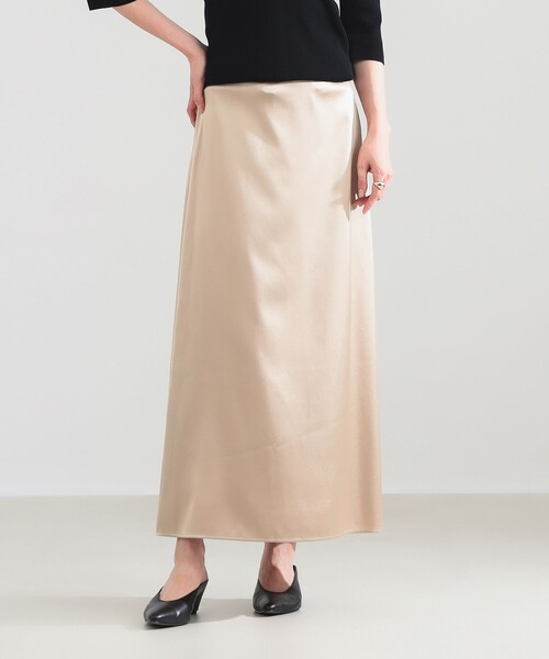 トリアセ ポリエステル フラットサテン スカート（スカート）｜Demi