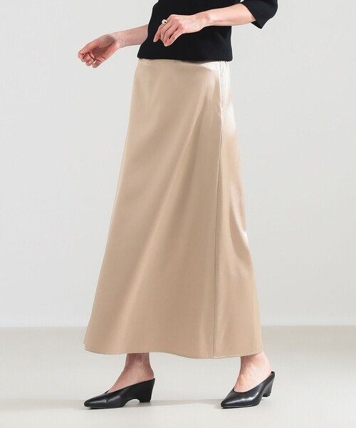 Demi-Luxe BEAMS（デミルクス ビームス）の「【4/2値下げ】トリアセ ポリエステル フラットサテン スカート（スカート・レディース・ベージュ/ネイビー・36/38）」の19枚目の写真