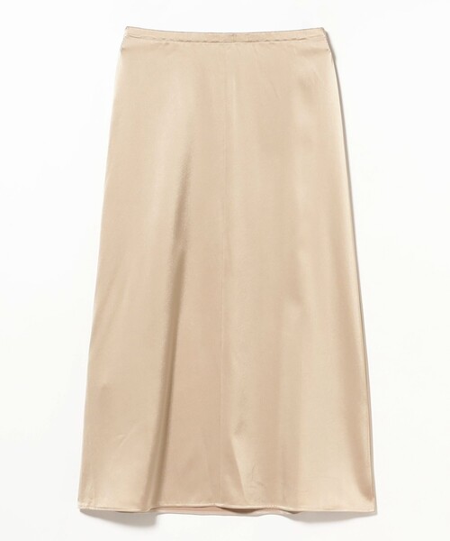 Demi-Luxe BEAMS（デミルクス ビームス）の「【4/2値下げ】トリアセ ポリエステル フラットサテン スカート（スカート・レディース・ベージュ/ネイビー・36/38）」の7枚目の写真