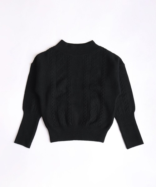WESTSEA（ウエストシー）の「オフショルダー ケーブルニット（ニット/セーター・レディース・カーキ/ブラック/グレー/キャメル・FREE）」の16枚目の写真