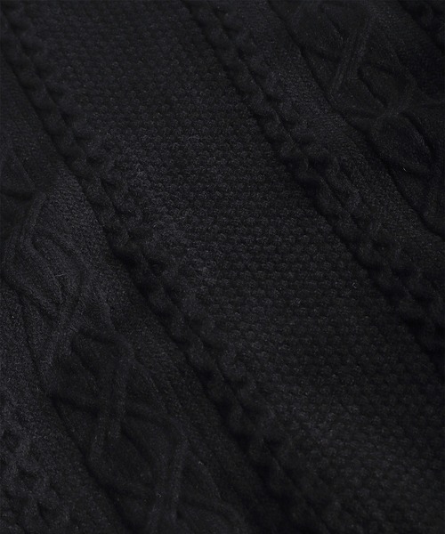 WESTSEA（ウエストシー）の「オフショルダー ケーブルニット（ニット/セーター・レディース・カーキ/ブラック/グレー/キャメル・FREE）」の11枚目の写真