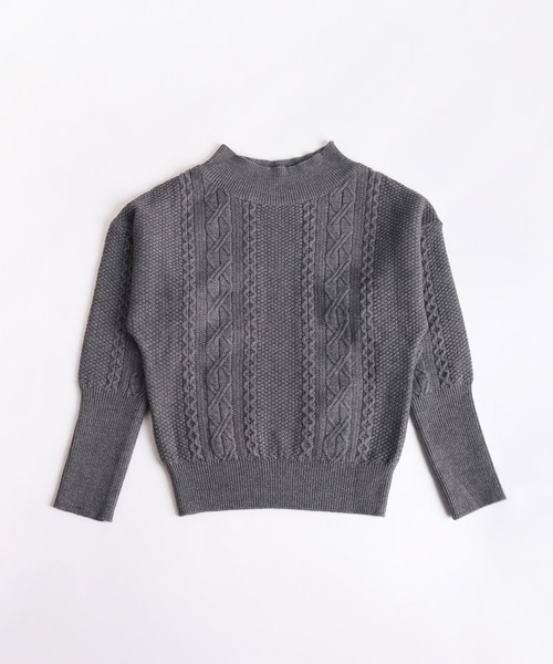 WESTSEA（ウエストシー）の「オフショルダー ケーブルニット（ニット/セーター・レディース・カーキ/ブラック/グレー/キャメル・FREE）」の17枚目の写真