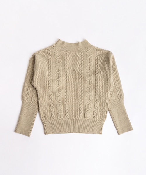 WESTSEA（ウエストシー）の「オフショルダー ケーブルニット（ニット/セーター・レディース・カーキ/ブラック/グレー/キャメル・FREE）」の15枚目の写真