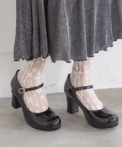 byあしながおじさん(バイアシナガオジサン)の「厚底おでこストラップパンプス 8990043(パンプス・レディース・ブラック/クリアブラック/ピンク/ベージュ系その他・22cm/22.5cm/23cm/23.5cm/24cm/24.5cm/25cm)」の19枚目の写真