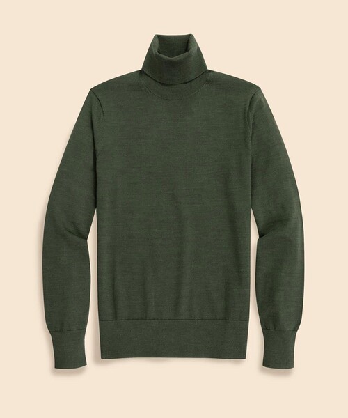 BROOKS BROTHERS(ブルックスブラザーズ)の「メリノウール タートルネックセーター(ニット/セーター・レディース・ダークグリーン・MEDIUM/LARGE/X-SMALL)」の5枚目の写真