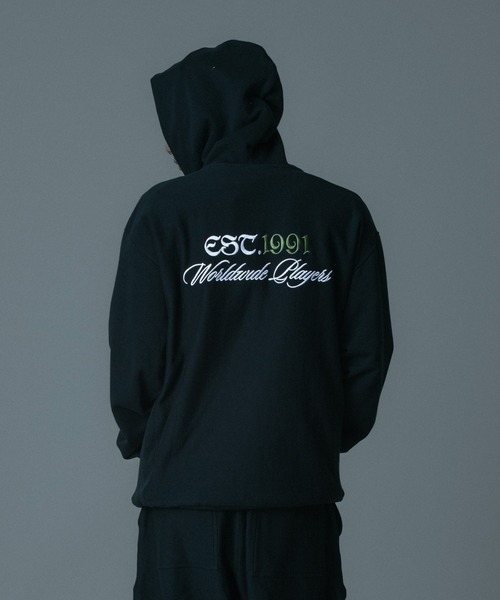 Champion（チャンピオン）の「XLARGE×Champion ZIPUP HOODED SWEATSHIRT（パーカー・メンズ・ブラウン/ブラック/アッシュ/パープル・S/XL/L/M）」の21枚目の写真