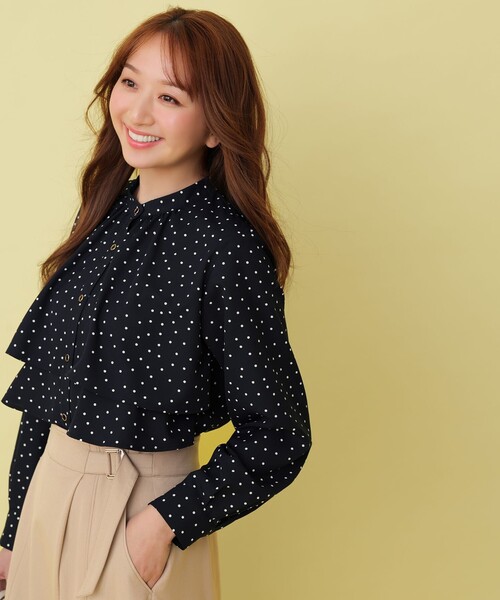 ANY SIS(エニィスィス)の「ラッフルレイヤード ブラウス(シャツ/ブラウス・レディース・スカイブルー系1/アイボリー系5/オレンジ系1/ネイビー系5・MEDIUM)」の6枚目の写真