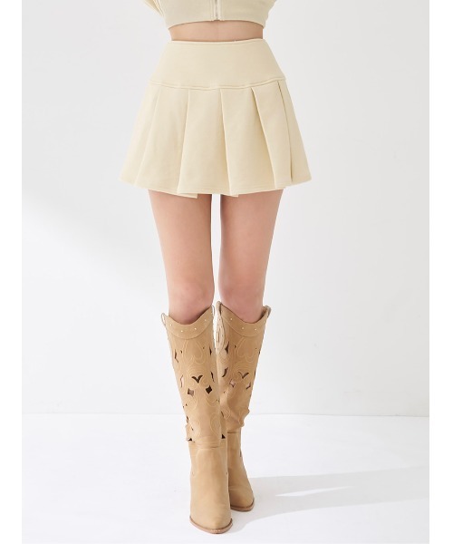 カラーラメスウェットプリーツミニスカート（スカート）｜Darich