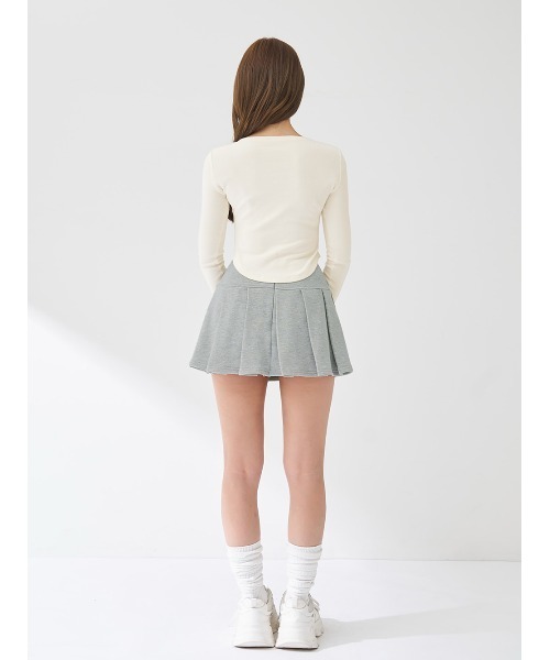 カラーラメスウェットプリーツミニスカート（スカート）｜Darich