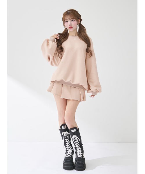 カラーラメスウェットプリーツミニスカート（スカート）｜Darich