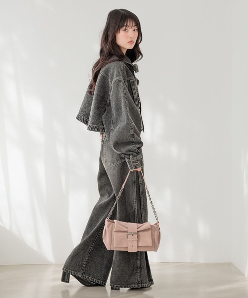 Heather（ヘザー）の「デニムリボンショートジャケット　647635（デニムジャケット・レディース・ブラック/ベージュ・FREE）」の12枚目の写真