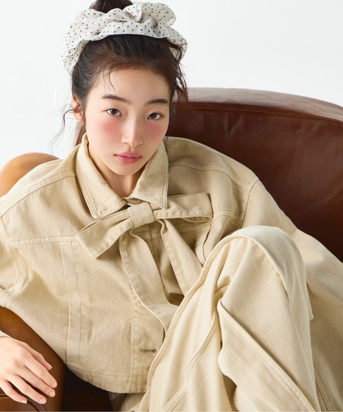 デニムリボンショートジャケット 647635（デニムジャケット）｜Heather