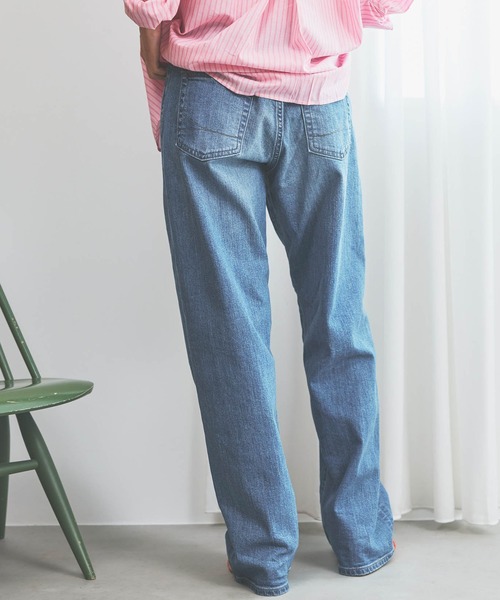 SOMETHING（サムシング）の「SOMETHING ELSA LOOSE STRAIGHT/ルーズストレートデニムパンツ（デニムパンツ・レディース・インディゴブルー/ライトインディゴブルー・X-SMALL/SMALL/MEDIUM/LARGE）」の15枚目の写真