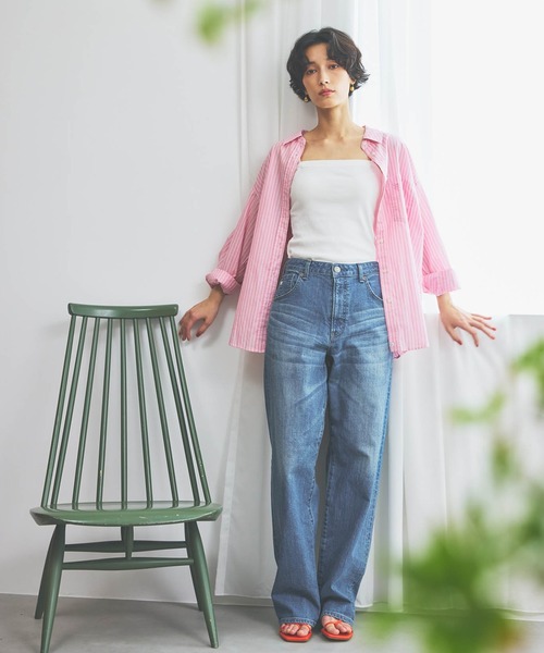 SOMETHING（サムシング）の「SOMETHING ELSA LOOSE STRAIGHT/ルーズストレートデニムパンツ（デニムパンツ・レディース・インディゴブルー/ライトインディゴブルー・X-SMALL/SMALL/MEDIUM/LARGE）」の18枚目の写真