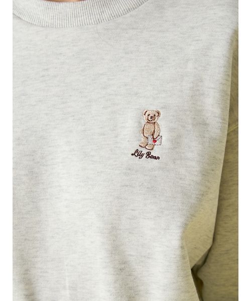 LILY BROWN（リリーブラウン）の「Lily Bearラブレターモチーフスウェット（スウェット・レディース・チャコールグレー/ターコイズブルー/ネイビー/ピンク・F）」の22枚目の写真
