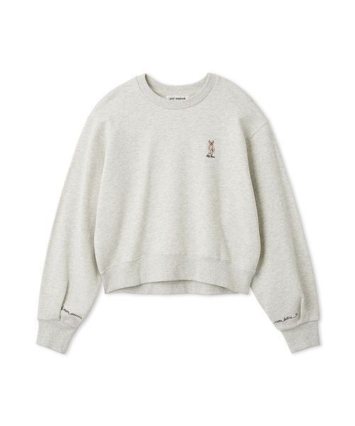 LILY BROWN（リリーブラウン）の「Lily Bearラブレターモチーフスウェット（スウェット・レディース・チャコールグレー/ターコイズブルー/ネイビー/ピンク・F）」の14枚目の写真