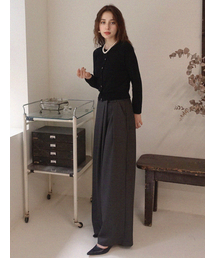 PREMIERE AMOUR（プルミエラムール）の「ピンタックドレープワイドトラウザー - グレー（スラックス）」