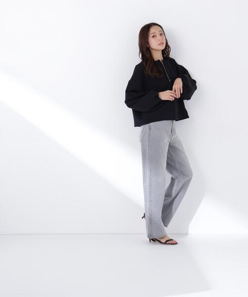 NATURAL BEAUTY BASIC(ナチュラルビューティーベーシック)の「◇ノーカラーダンボールブルゾン(ブルゾン・レディース・ブラック/オフホワイト/ベージュ・FREE)」の9枚目の写真