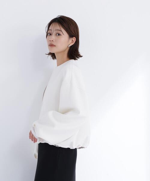 NATURAL BEAUTY BASIC(ナチュラルビューティーベーシック)の「◇ノーカラーダンボールブルゾン(ブルゾン・レディース・ブラック/オフホワイト/ベージュ・FREE)」の16枚目の写真