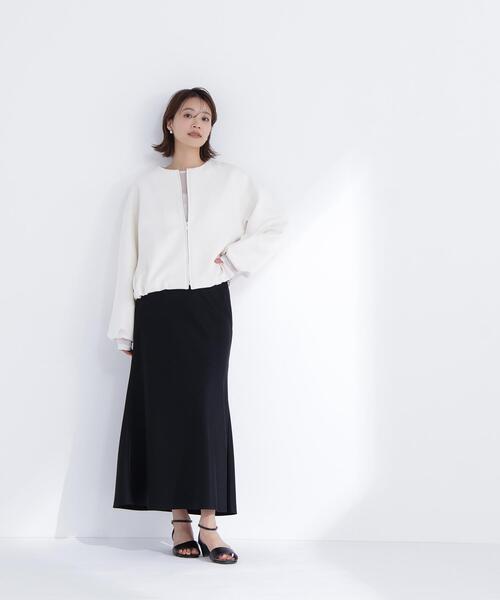 NATURAL BEAUTY BASIC(ナチュラルビューティーベーシック)の「◇ノーカラーダンボールブルゾン(ブルゾン・レディース・ブラック/オフホワイト/ベージュ・FREE)」の17枚目の写真