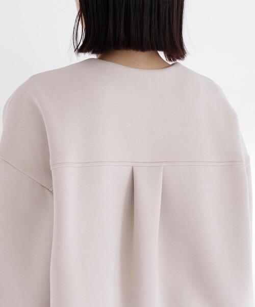 NATURAL BEAUTY BASIC(ナチュラルビューティーベーシック)の「◇ノーカラーダンボールブルゾン(ブルゾン・レディース・ブラック/オフホワイト/ベージュ・FREE)」の7枚目の写真