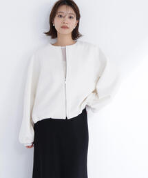 NATURAL BEAUTY BASIC | ◇ノーカラーダンボールブルゾン(ブルゾン)