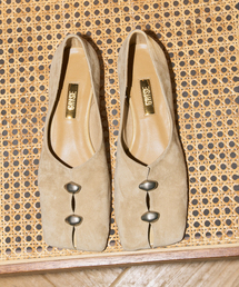 GRISE | GRISEレザーワイドスクエアスリットフラット(その他シューズ)