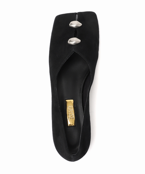 GRISE（グリーズ）の「GRISEレザーワイドスクエアスリットフラット（その他シューズ・レディース・ベージュ/ブラック・22cm/22.5cm/23cm/23.5cm/24cm/24.5cm/25cm）」の18枚目の写真