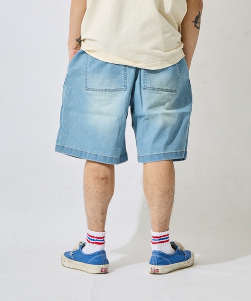 ムラサキスポーツ(ムラサキスポーツ)の「DEAR LAUREL/ディアローレル×GRAMICCI ハーフパンツ メンズ 【グラミチコラボ】DENIM LOOSE SHORT GMP6-S2067(その他パンツ・メンズ・ブラック/インディゴブルー/ワンウォッシュ・M/L)」の12枚目の写真