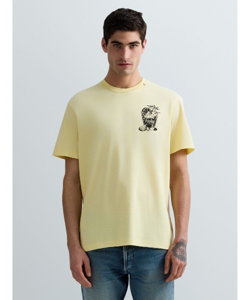 REPLAY(リプレイ)の「ベーシックジャージーカクテルプリント Tシャツ(Tシャツ/カットソー・メンズ・ホワイト/エメラルド/ペールイエロー・LARGE/MEDIUM/SMALL/X-LARGE)」の3枚目の写真