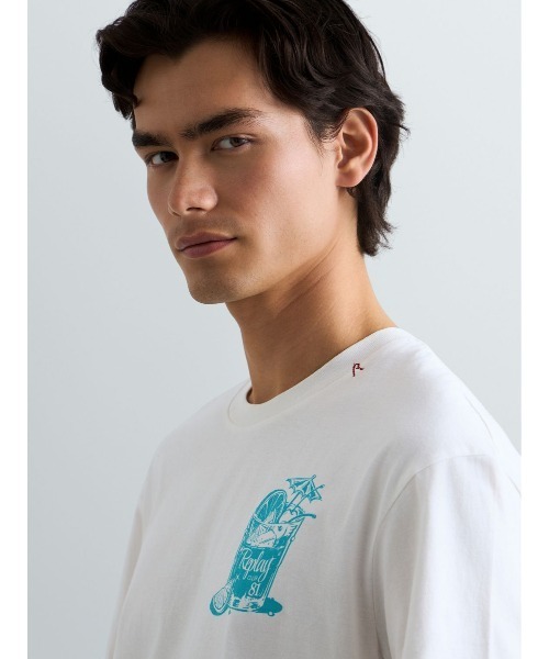 REPLAY(リプレイ)の「ベーシックジャージーカクテルプリント Tシャツ(Tシャツ/カットソー・メンズ・ホワイト/エメラルド/ペールイエロー・LARGE/MEDIUM/SMALL/X-LARGE)」の7枚目の写真