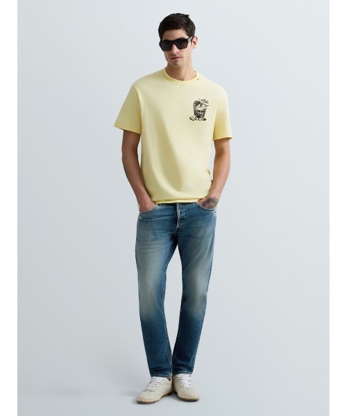 REPLAY(リプレイ)の「ベーシックジャージーカクテルプリント Tシャツ(Tシャツ/カットソー・メンズ・ホワイト/エメラルド/ペールイエロー・LARGE/MEDIUM/SMALL/X-LARGE)」の8枚目の写真
