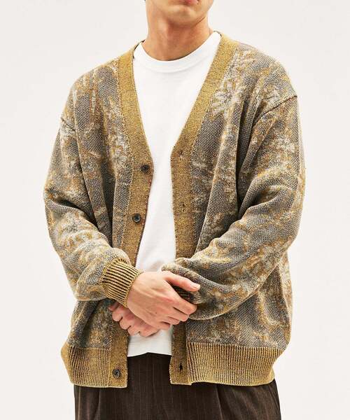 417 EDIFICE（フォーワンセブンエディフィス）の「インディゴジャガードカーディガン（カーディガン/ボレロ・メンズ・レッド/ブラウン/ブラック・LARGE/MEDIUM）」の3枚目の写真