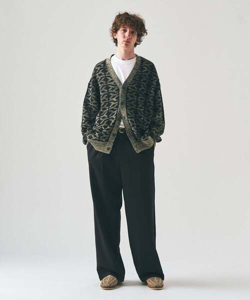 417 EDIFICE（フォーワンセブンエディフィス）の「インディゴジャガードカーディガン（カーディガン/ボレロ・メンズ・レッド/ブラウン/ブラック・LARGE/MEDIUM）」の4枚目の写真