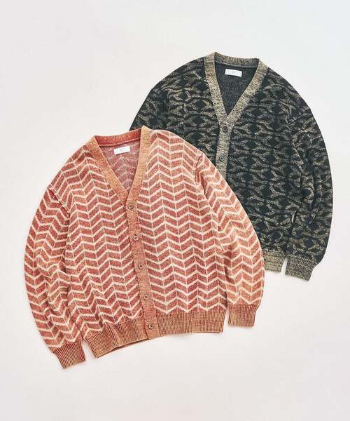 417 EDIFICE（フォーワンセブンエディフィス）の「インディゴジャガードカーディガン（カーディガン/ボレロ・メンズ・レッド/ブラウン/ブラック・LARGE/MEDIUM）」の7枚目の写真