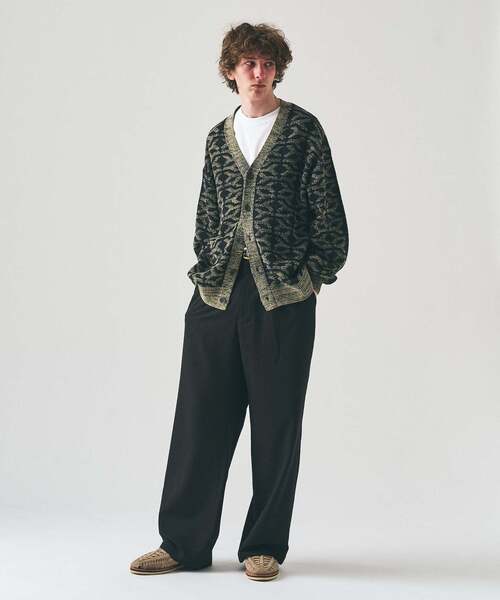 417 EDIFICE（フォーワンセブンエディフィス）の「インディゴジャガードカーディガン（カーディガン/ボレロ・メンズ・レッド/ブラウン/ブラック・LARGE/MEDIUM）」の8枚目の写真