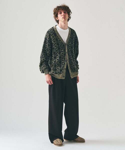 417 EDIFICE（フォーワンセブンエディフィス）の「インディゴジャガードカーディガン（カーディガン/ボレロ・メンズ・レッド/ブラウン/ブラック・LARGE/MEDIUM）」の9枚目の写真