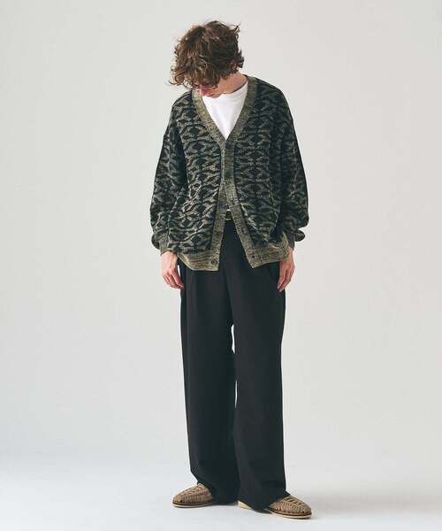 417 EDIFICE（フォーワンセブンエディフィス）の「インディゴジャガードカーディガン（カーディガン/ボレロ・メンズ・レッド/ブラウン/ブラック・LARGE/MEDIUM）」の10枚目の写真